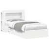 vidaXL Voodiraam ladustamisega peaga Valge 80 x 200 cm Tehispuit