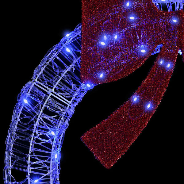 vidaXL K&uuml;&uuml;nlap&auml;rg koos 60 LED-iga Sinine 75 cm Akr&uuml;&uuml;l