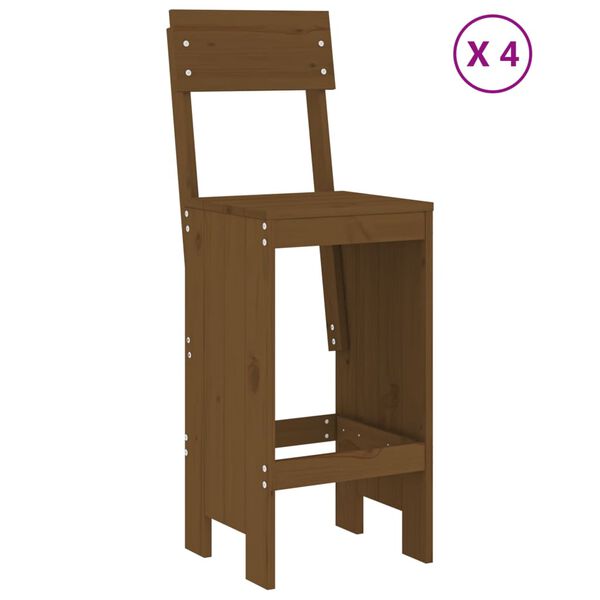 vidaXL 5-osaline aia baarikomplekt, meepruun, männipuit