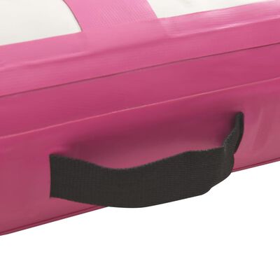 vidaXL täispumbatav võimlemismatt pumbaga 60x100x10 cm PVC roosa