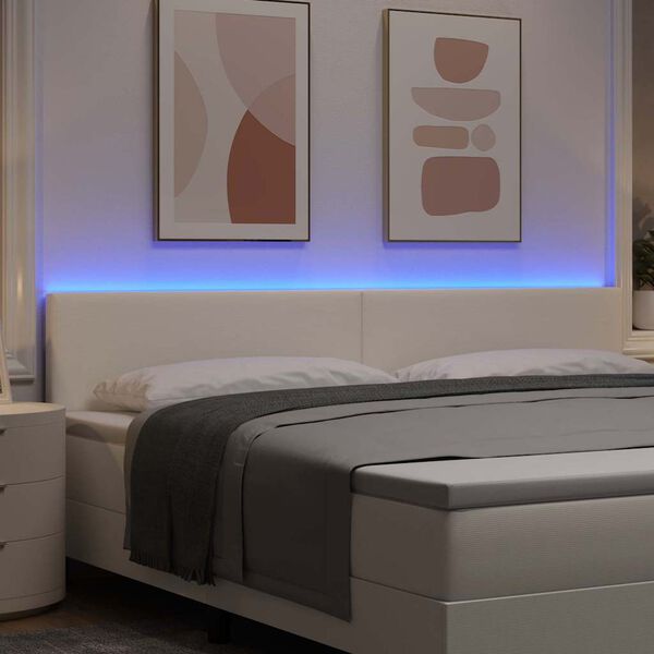 vidaXL LED peatoed LED -ribatuledega peaga cream 200 cm Pol&uuml;ester