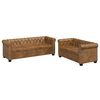 vidaXL Chesterfield 2- ja 3-istekohaline diivanikomplekt, pruun