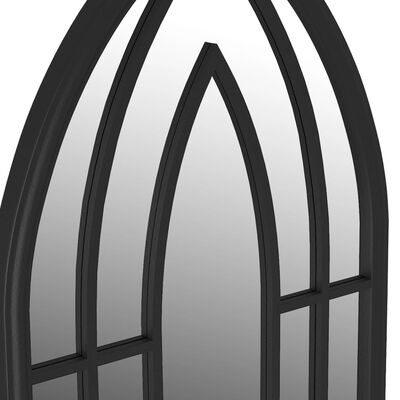 vidaXL aiapeegel, must, 100x45 cm, raud, õues kasutamiseks