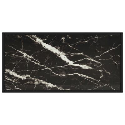 vidaXL kohvilaud, must, marmorklaas, 100 x 50 x 35 cm