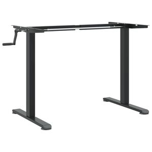 vidaXL lauaraam, must, (94-135) x 60 x (70-114) cm, teras