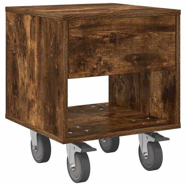 vidaXL &Ouml;&ouml;kapp Suitsetatud tamm 40,5 x 40 x 48 cm Tehispuit