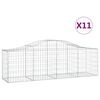 vidaXL kaarekujulised gabioonkorvid 11 tk, 200x50x60/80 cm, raud