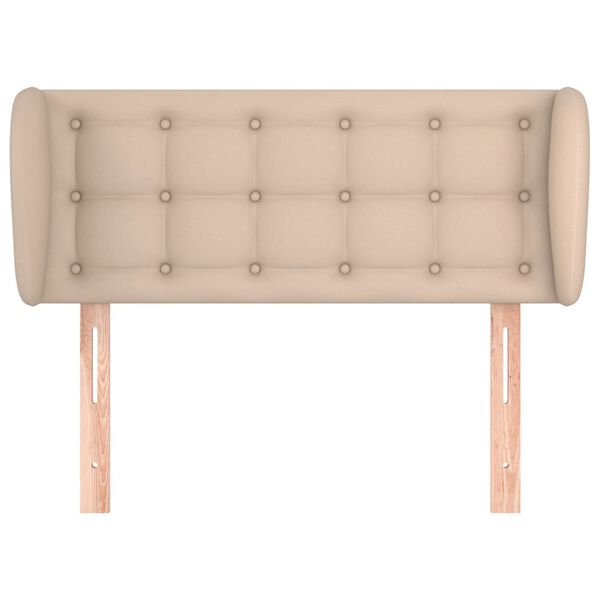 vidaXL voodipeats servadega, cappuccino, 103x23x78/88 cm, kunstnahk