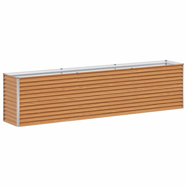 vidaXL K&otilde;rgendatud aia taimelava Helepruun 290 x 50 x 68 cm Tsinkteras