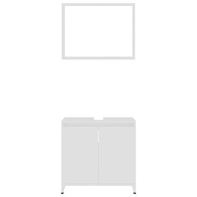 vidaXL 4-osaline vannitoamööbli komplekt, valge, puitlaastplaat