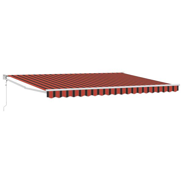 vidaXL Varikatus Oranž ja pruun 450 x 300 x 165 cm Pol&uuml;ester ja metall