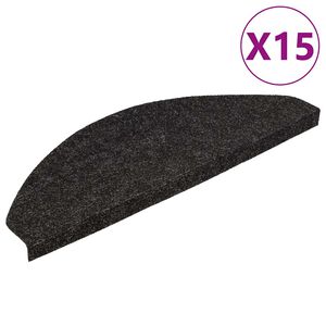 vidaXL iseliimuv trepivaip, 15 tk, 56x17x3 cm, must