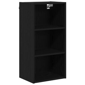 vidaXL Seinakapp ladustamisega Must tamm 40 x 29,5 x 80 cm Tehispuit