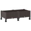 vidaXL Aiakast v&auml;hemalt ratastega Pruun 80 x 40 x 29 cm PP