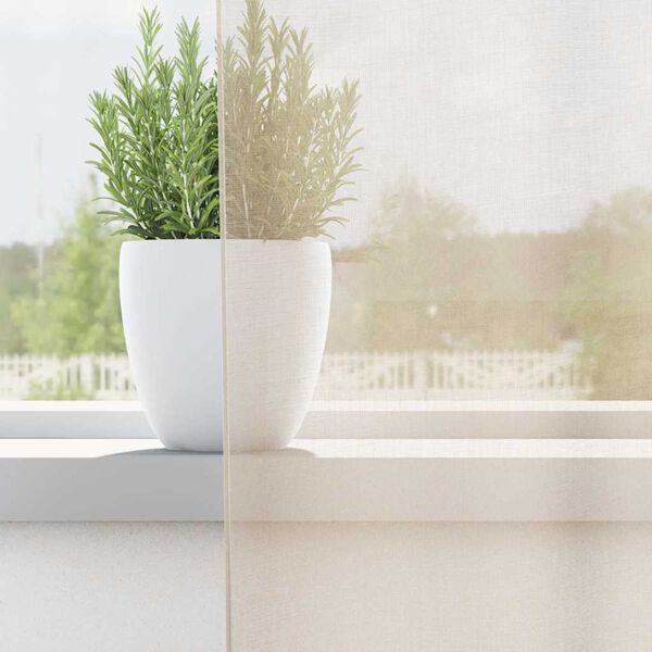 vidaXL Voile kardinad koos Tab Topiga 2 tk Kreem