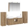 vidaXL Vannitoa m&ouml;&ouml;bleset 6 pcs Artisan tamm Tehispuit ja klaas