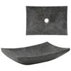 vidaXL valamu 50 x 35 x 12 cm, marmor, must