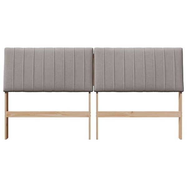 vidaXL Polsterdatud voodiots Pruunikashall 180 cm Tahke m&auml;nd