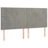 vidaXL peatsiplaat, helehall, 200 x 5 x 118/128 cm, samet