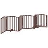 vidaXL kokkupandav koeravärav uksega, 6 paneeli, pruun tamm, 300 cm