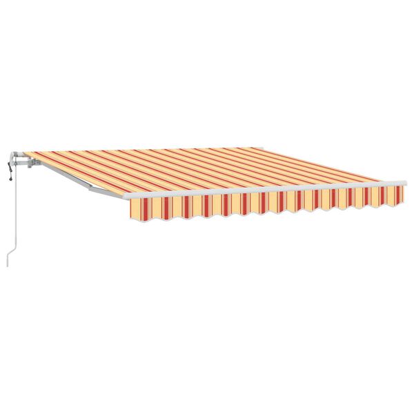 vidaXL Käigukohandatav varikatus Kollane ja oranž 350 x 250 cm