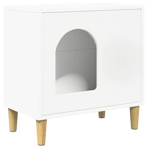 vidaXL Kassi Maja Valge 51 x 30 x 52 cm Tehispuit