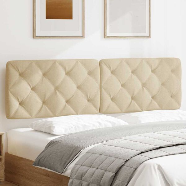 vidaXL voodipeatsi padi, kreemjas, 180 cm, kangas