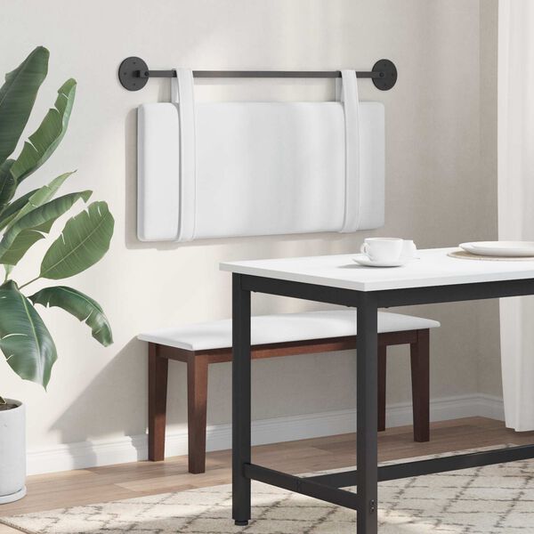 vidaXL Rippuv Peatoe Seinale kinnitatav Valge 90 x 55 x 5 cm kangas