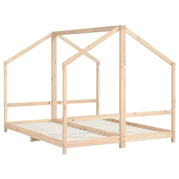 vidaXL lastevoodi raam, 2 x (80 x 200) cm, m&auml;nnipuit