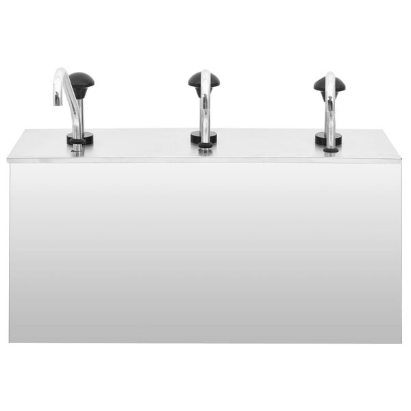 vidaXL kastme serveerimisnõu, roostevaba teras, 3 x 3,5 l