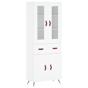 vidaXL k&otilde;rge kapp, valge, 69,5 x 34 x 180 cm, tehispuit