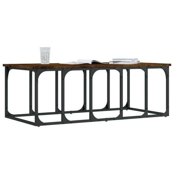 vidaXL kohvilaud, suitsutatud tamm, 100 x 50 x 35,5 cm, tehispuit