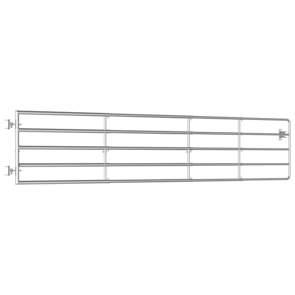 vidaXL 5 latiga p&otilde;lluv&auml;rav, teras, (150&ndash;400) x 90 cm, h&otilde;bedane