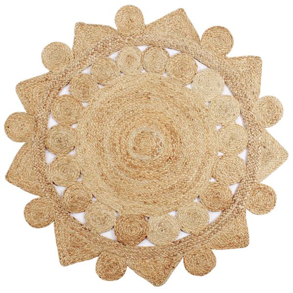 vidaXL käsitsi valmistatud vaip, punutud džuut, 150 cm