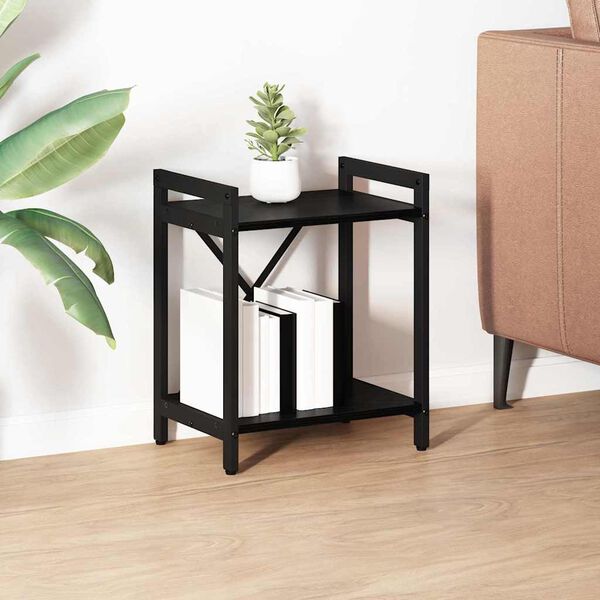 vidaXL Raamatukapp Must tamm 40 x 30 x 50 cm Tehispuit