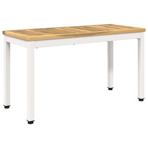 vidaXL Aiapink 80,5 x 35 x 45 cm Tugev akatsiapuu Valge Ristk&uuml;lik