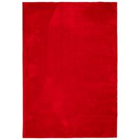 vidaXL vaip "HUARTE", lühikese narmaga, pestav, punane, 120x170 cm