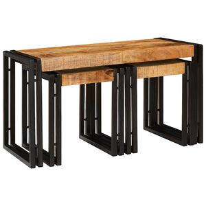 vidaXL Pesun&otilde;udepakk 3 tk Pruun ja must 82 x 40 x 45 cm