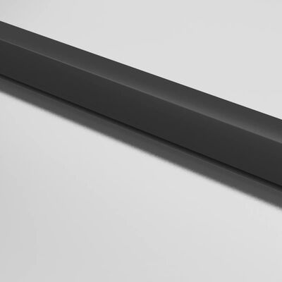 vidaXL õhuke siseuks, must, 76x201,5 cm, karastatud klaas, alumiinium