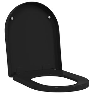 vidaXL Tualettsari Reguleeritav Must 48 x 36,5 x 4,5 cm Pol&uuml;prop&uuml;leen