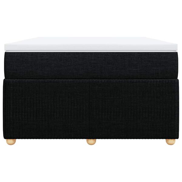 vidaXL kontinentaalvoodi madratsiga, must, 120x200 cm, kangas