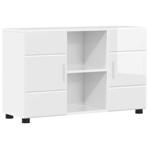 vidaXL K&otilde;ide uksega FLORIN Kergelt l&auml;ikiv valge 88,5 x 30,5 x 55,5 cm