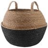 vidaXL K&auml;siga taimepott Must &Oslash; 45 x 36 cm 100% Mererohi