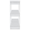 vidaXL raamaturiiul/ruumijagaja, valge, 100x30x87 cm