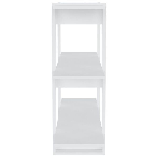 vidaXL raamaturiiul/ruumijagaja, valge, 100x30x87 cm