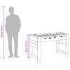 vidaXL Foosball laud BetoonHall 125 x 60,5 x 80 cm Tehispuit