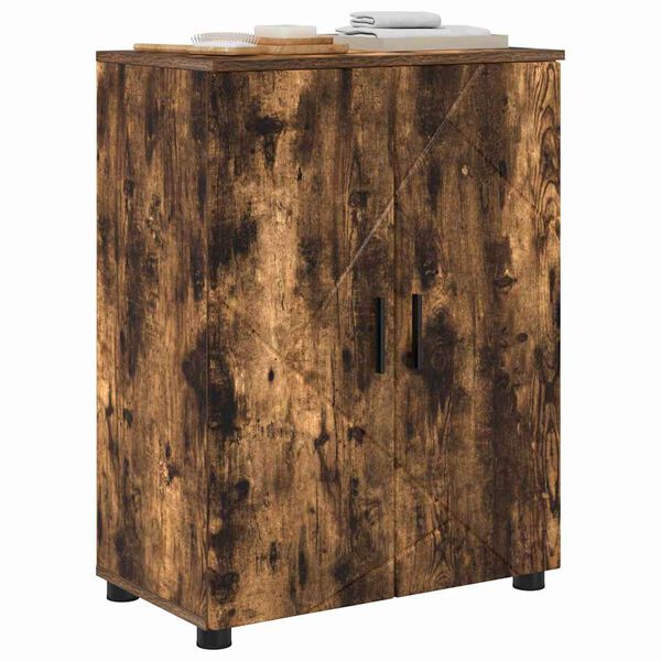 vidaXL Vannitoa kapp ladustamisega Suitsetatud tamm 60 x 35 x 80 cm