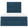 vidaXL Ottomani voodiraam madratsitega, tumesinine, 120x190 cm, samet