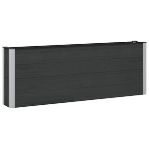 vidaXL K&otilde;rgendatud aia taimelava Must 200 x 30 x 72 cm