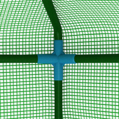 vidaXL kasvuhoone riiulitega, teras, 227 x 223 cm